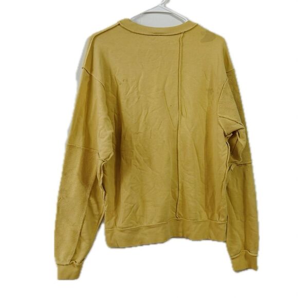 Nike Yellow Crewneck Sweater with Seam Detail - Picture 2 of 4